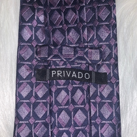 Privado silk purple tie N - Picture 2 of 3